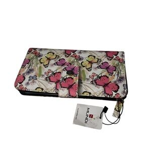 Mundi Butterfly Print Women's Wallet - Pink and Cream